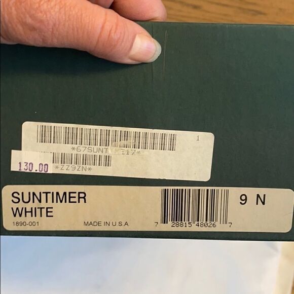 SAS SANDALS.  WHITE LEATHER.  NEW - Picture 9 of 9